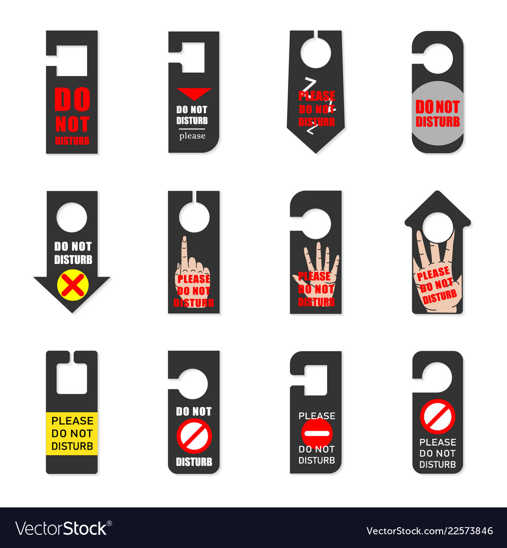 Sign Hanger With Different Designs On A Dark Vector Image