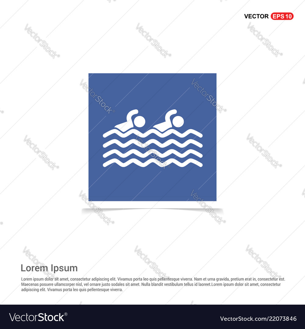 Swimming Icon Blue Photo Frame Royalty Free Vector Image Swimming Icon Blue Photo Frame Vector Image