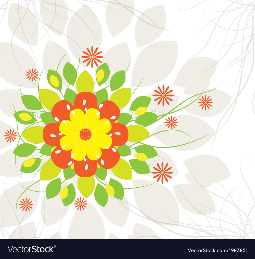 Abstract background with flowers