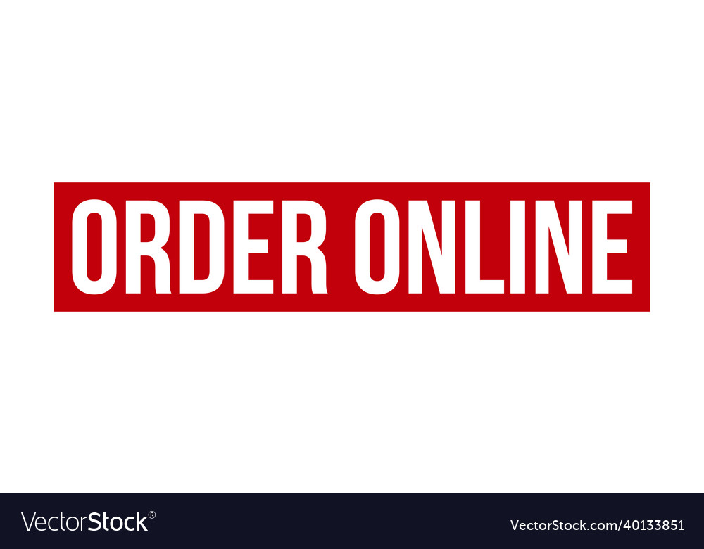 Order online rubber stamp red online rubber Vector Image