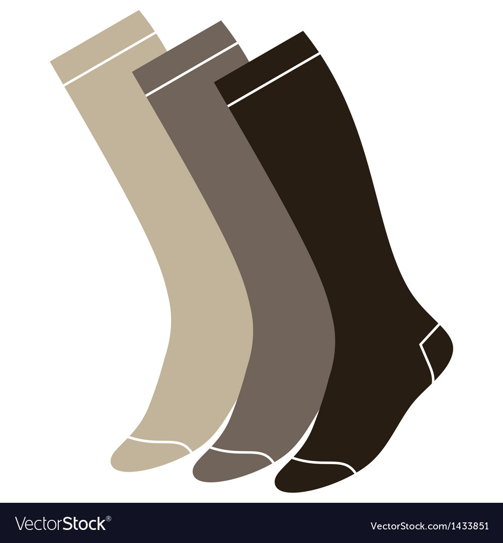 Set of long socks Royalty Free Vector Image VectorStock