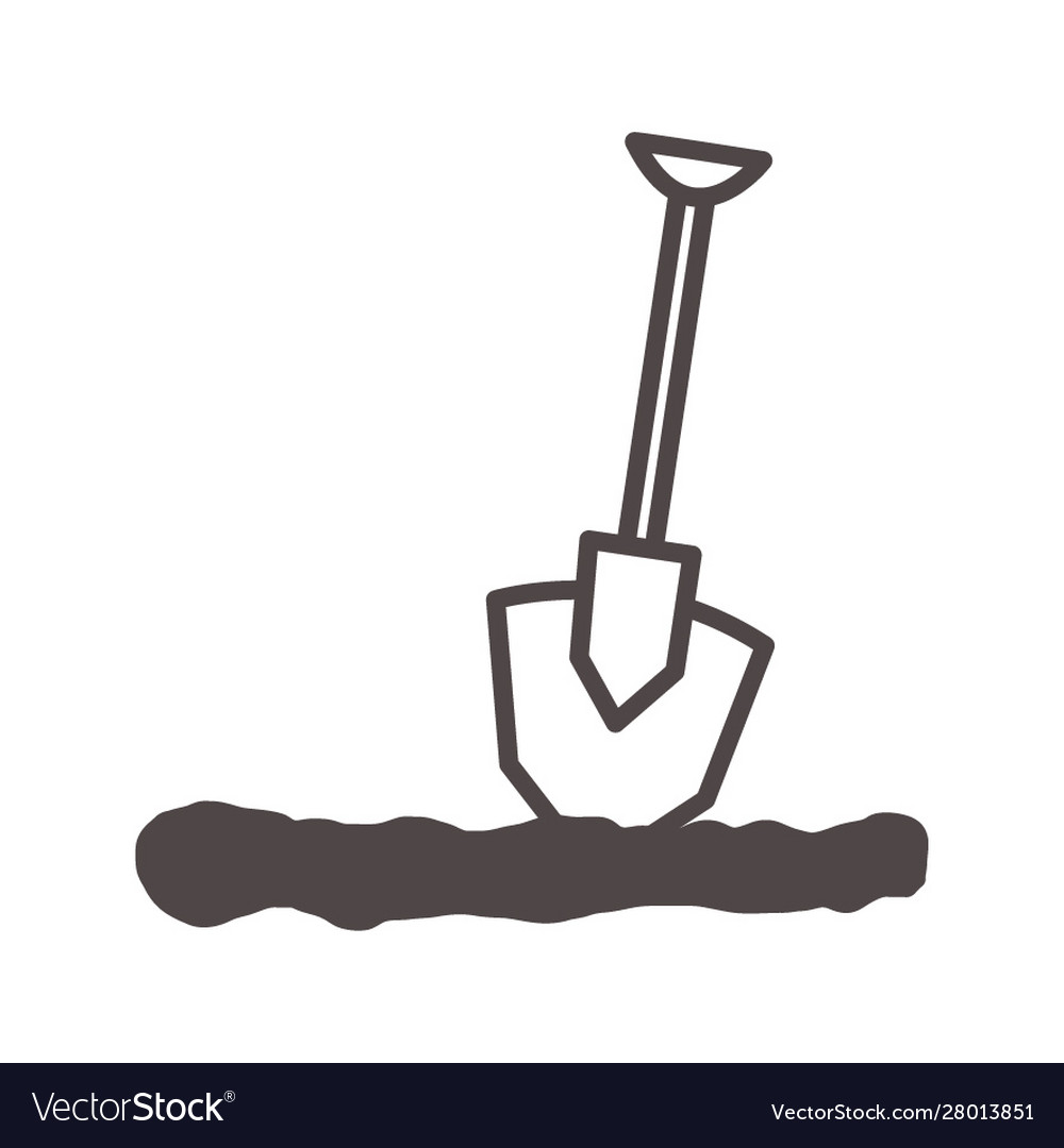 Shovel tool accessory isolated icon