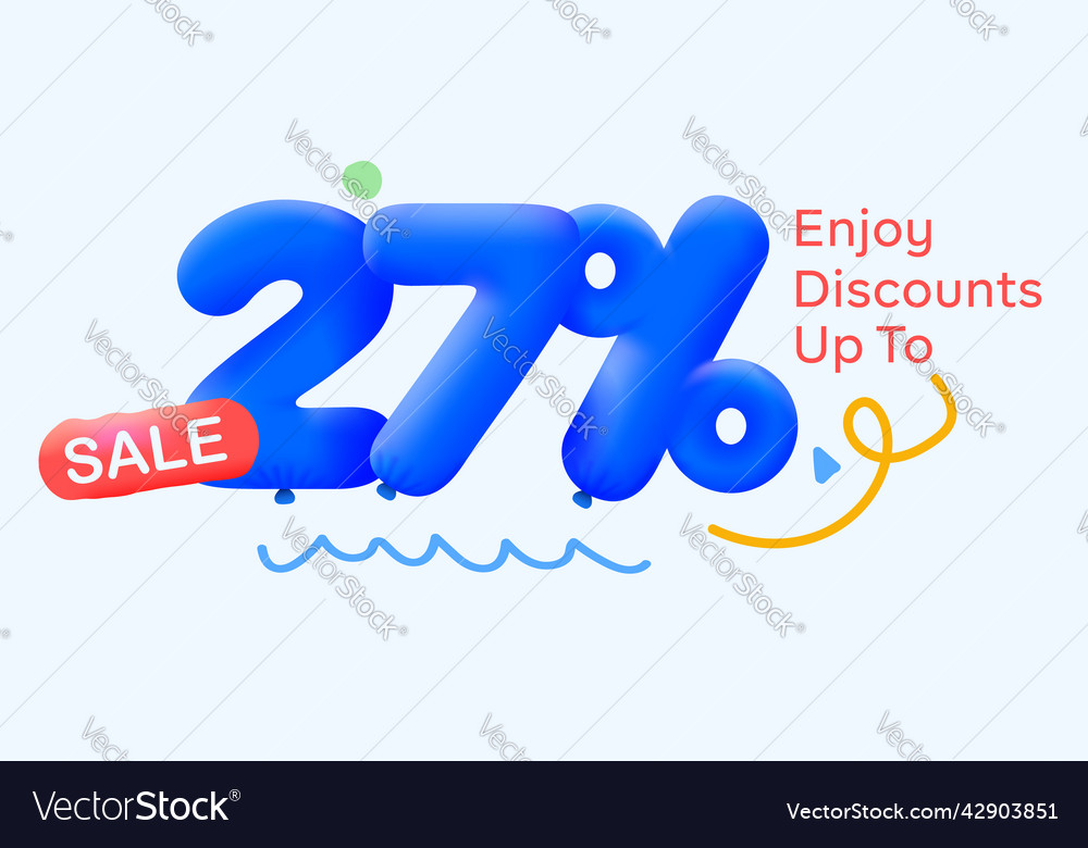 Special summer sale banner 27 discount in form Vector Image