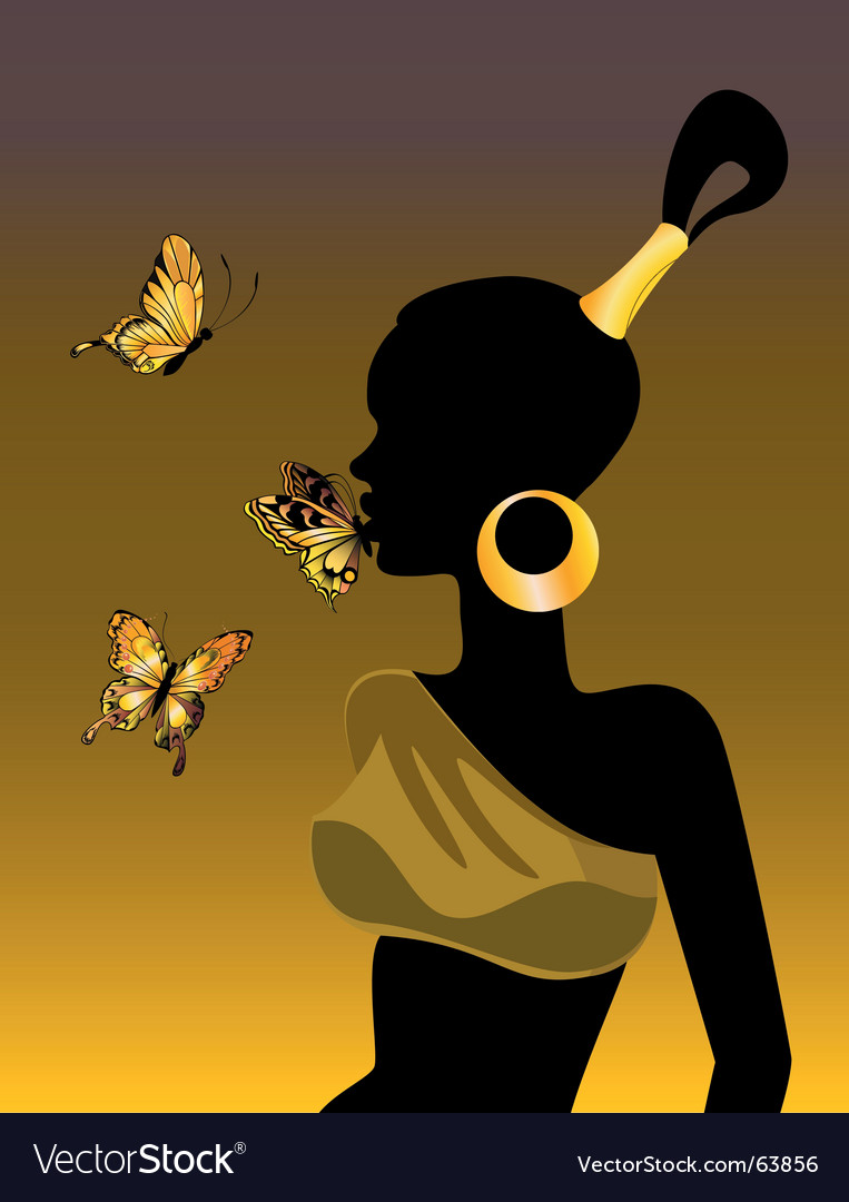 African girl Royalty Free Vector Image - VectorStock