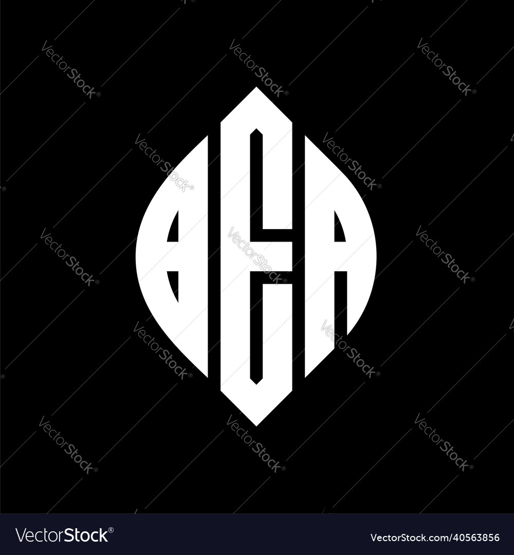 Bea circle letter logo design with circle Vector Image