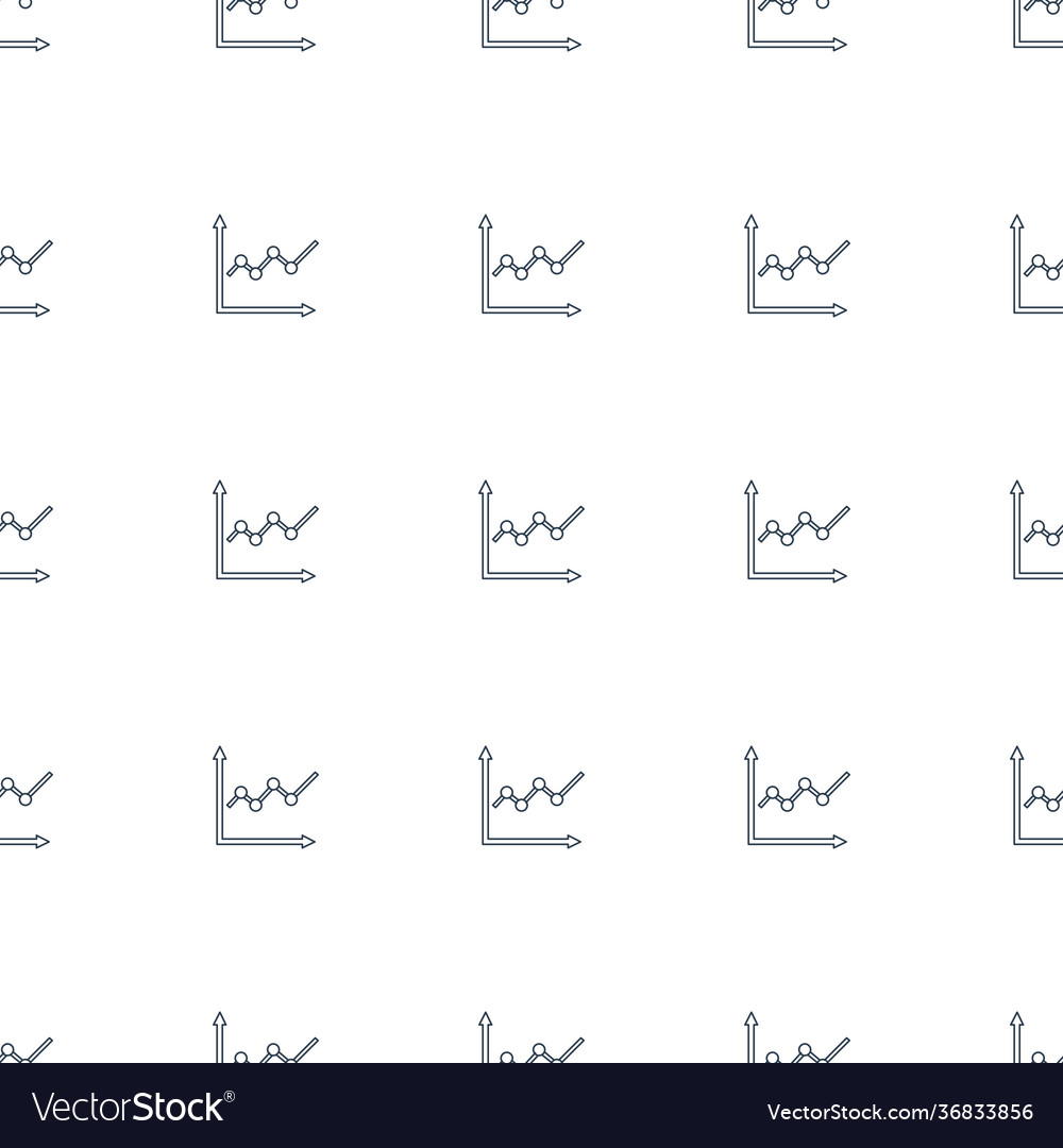Chart icon pattern seamless white background Vector Image