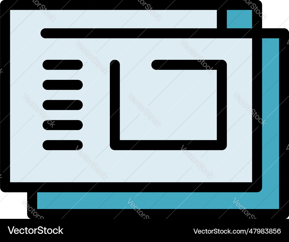 Cms development icon flat Royalty Free Vector Image