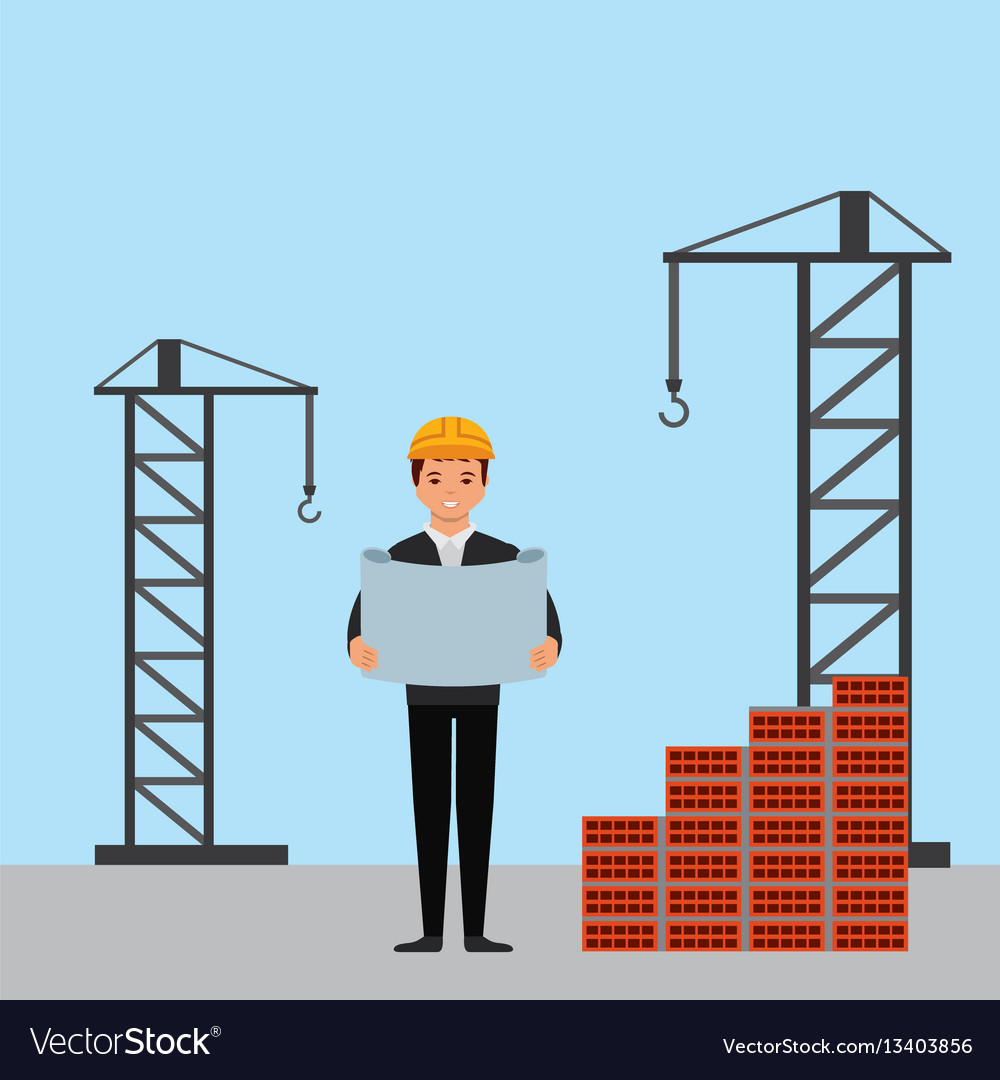 Construction professional avatar character