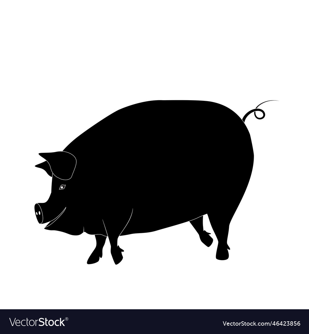 graphic-pig-pork-label-food-mear-animal-tattoo-vector-image