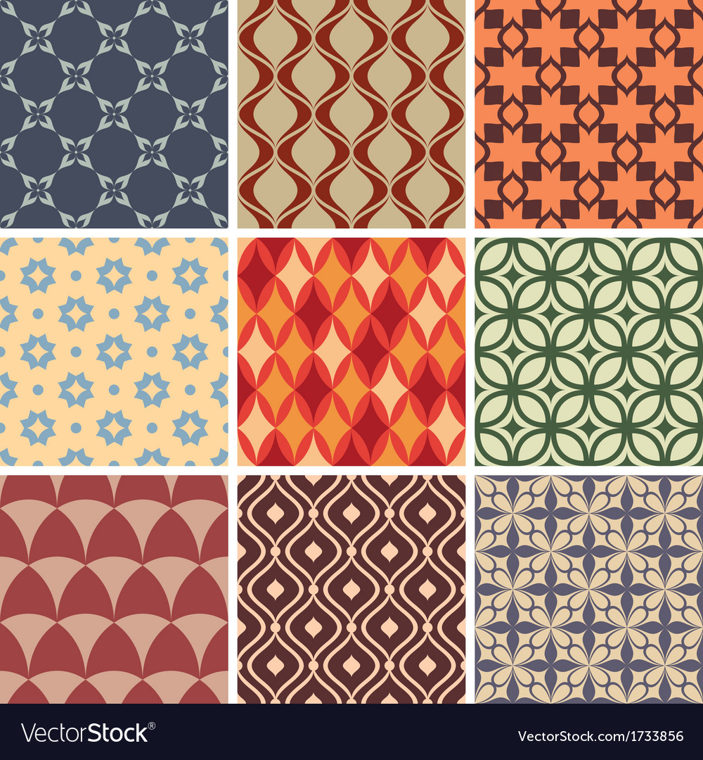 Seamless ornament patterns Royalty Free Vector Image