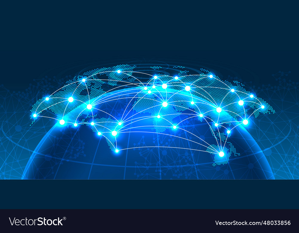 Transfer element global planet earth point black Vector Image