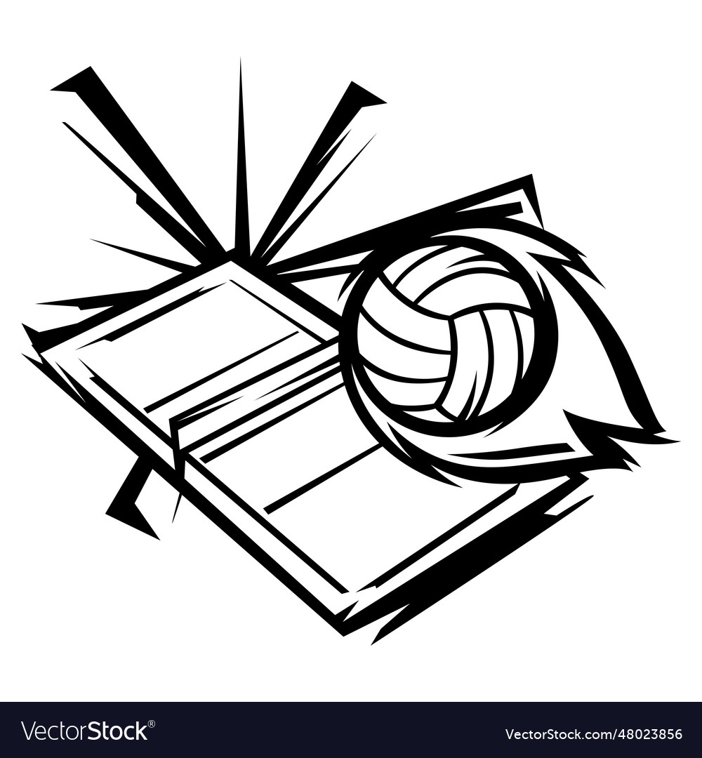 Volleyball ball sport club item Royalty Free Vector Image