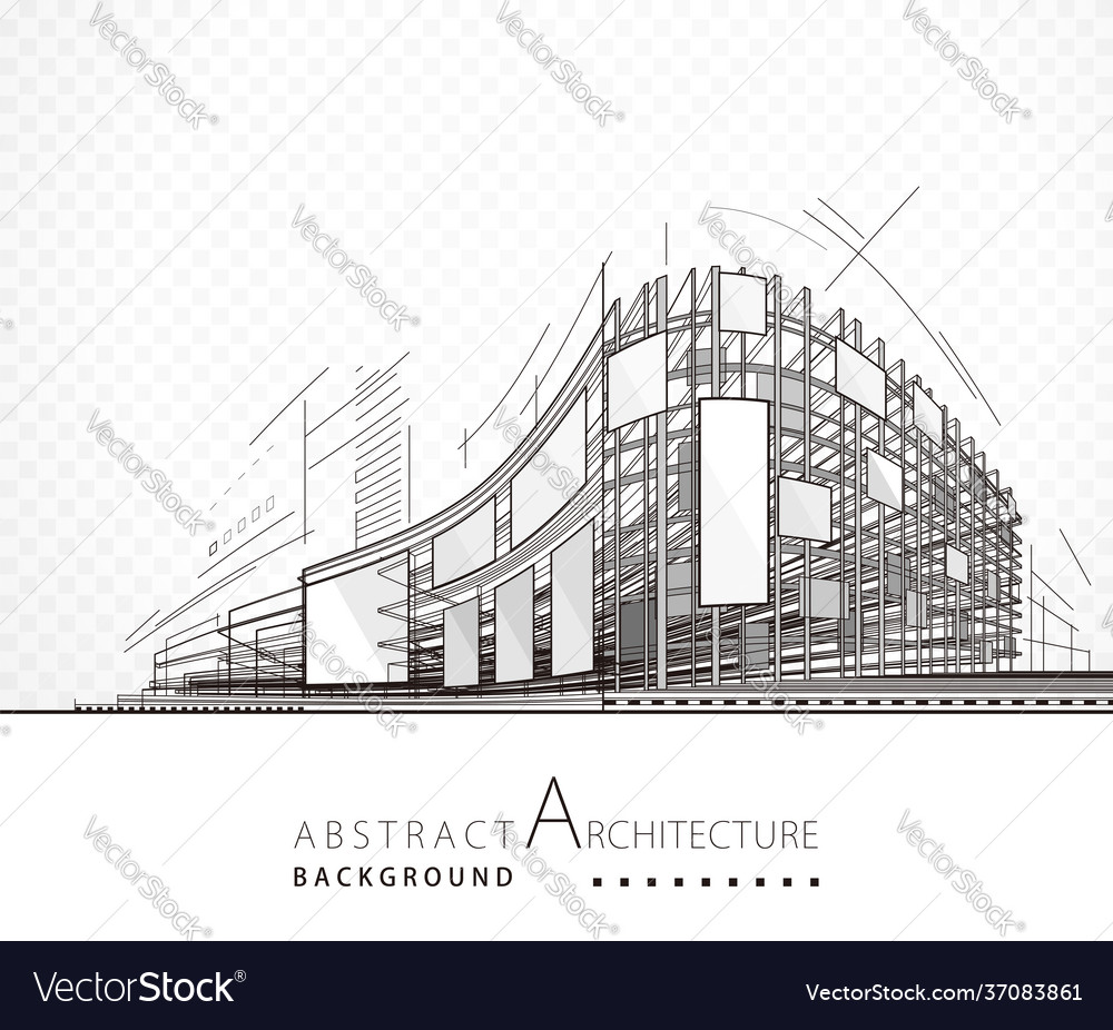 Abstract architecture building