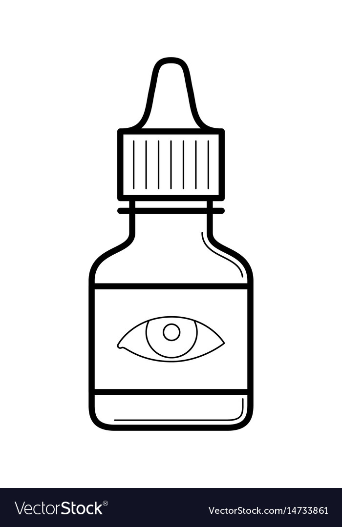 Eye drops plastic bottle icon Royalty Free Vector Image