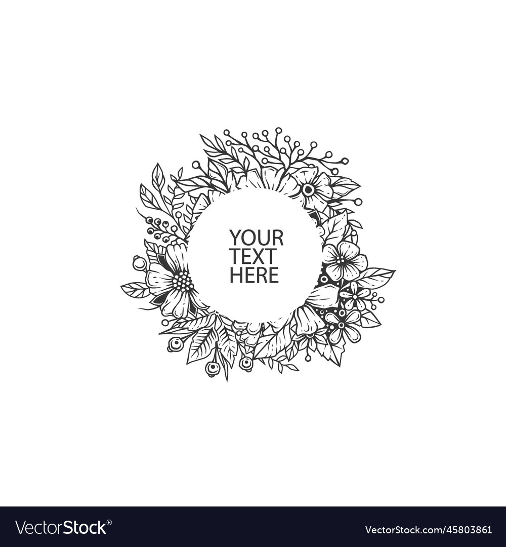 Flower frame Royalty Free Vector Image - VectorStock