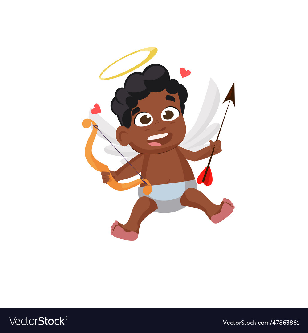 Funny afro cupid