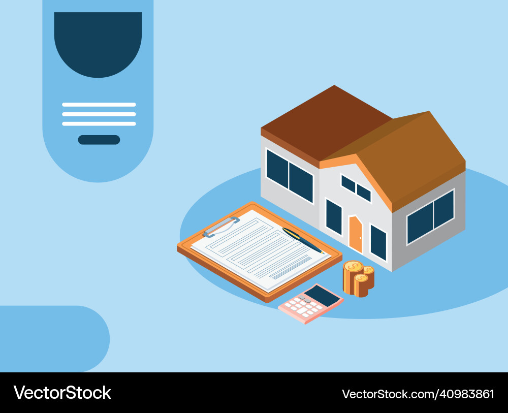 Insurance policy house Royalty Free Vector Image