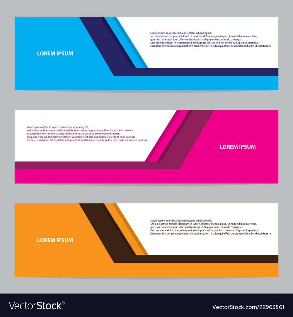 Modern horizontal banners set Royalty Free Vector Image