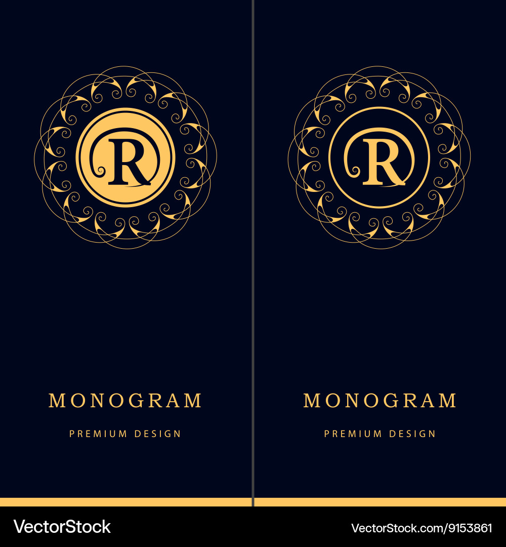 Monogram design elements graceful template Vector Image