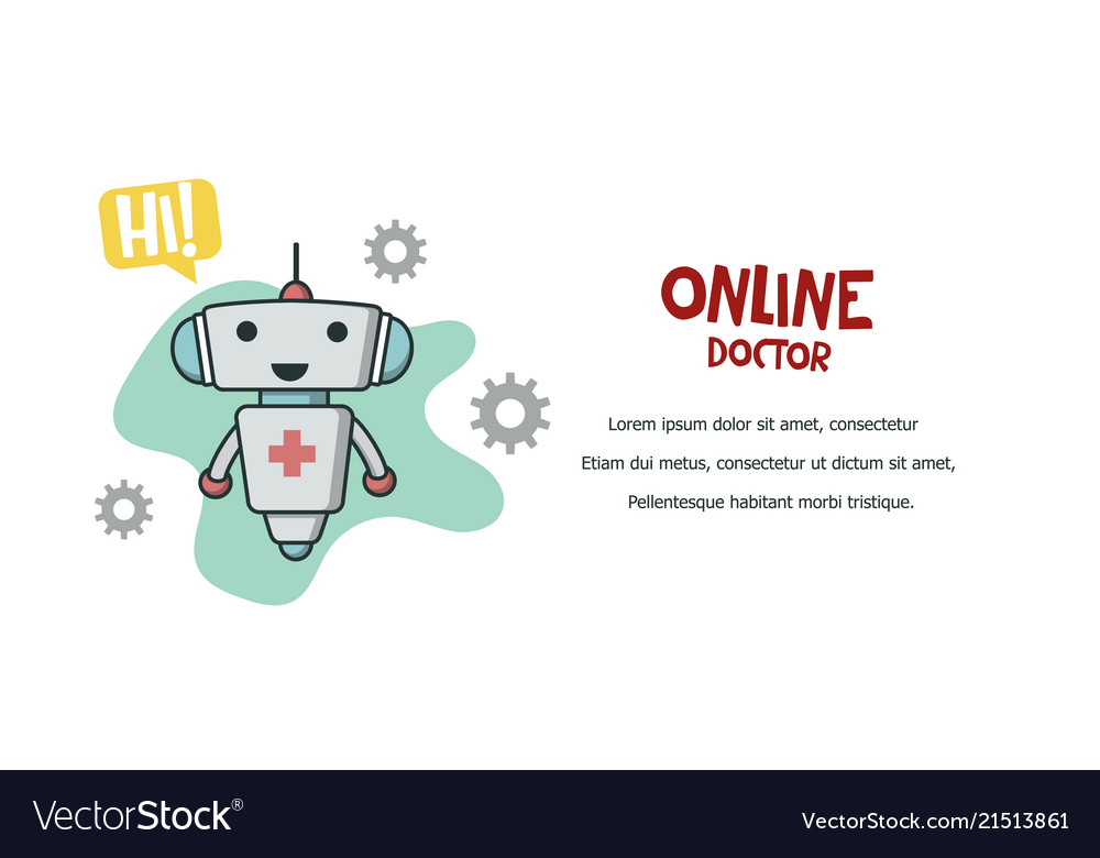 Online doctor bot icon