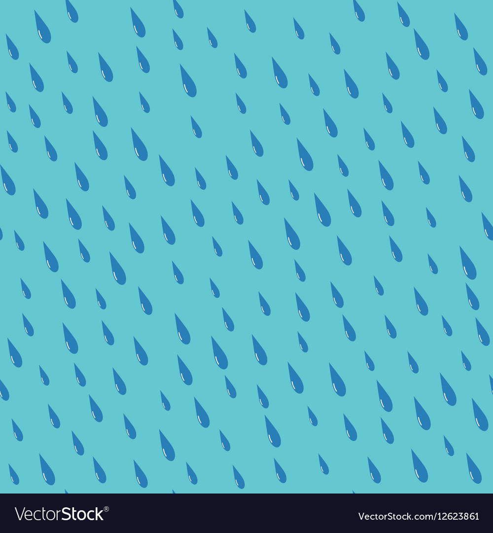 Rain drops on a teal background seamless pattern