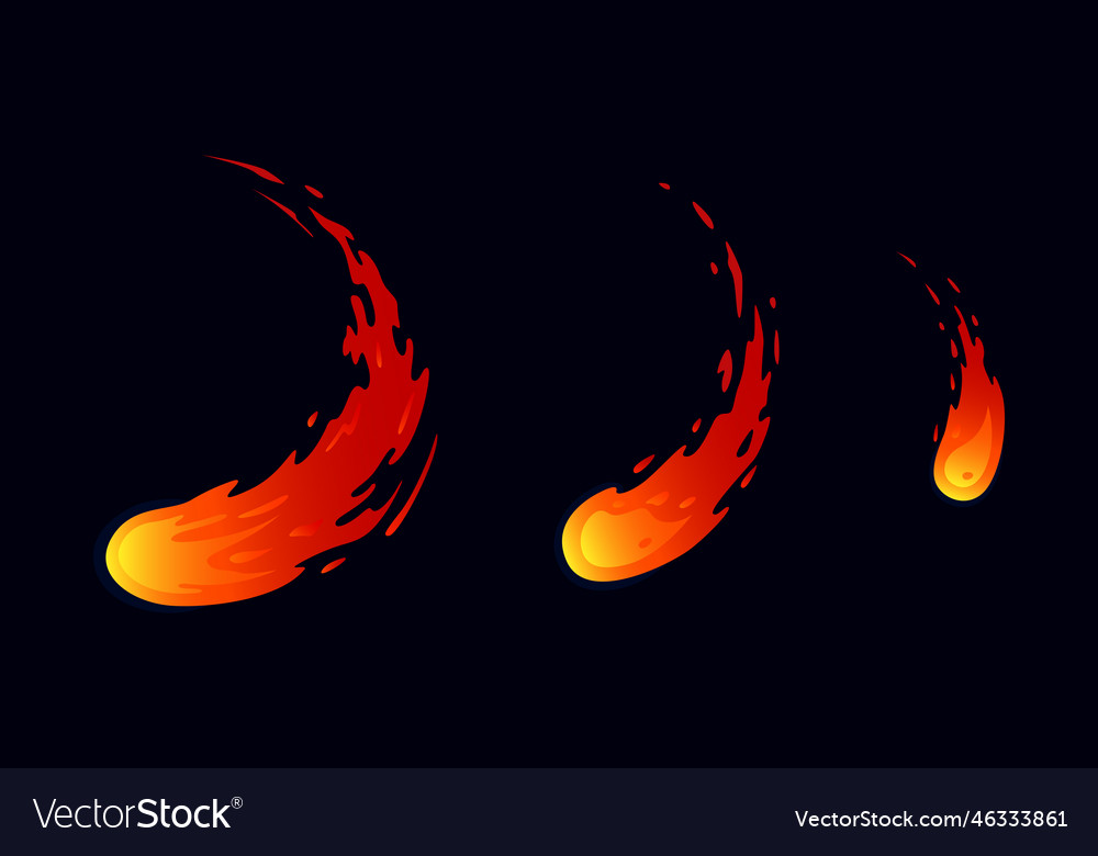 Sprite sheet fire sword attack fire red strike Vector Image