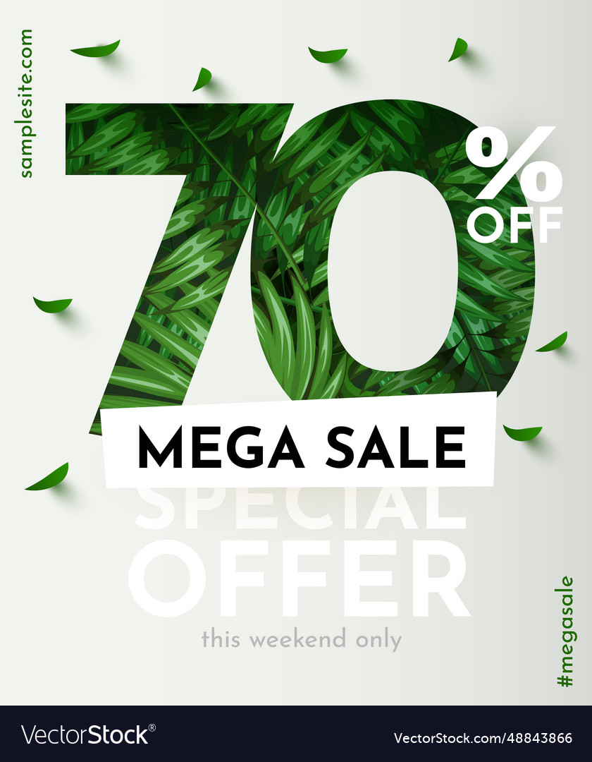 70 percent off discount creative composition