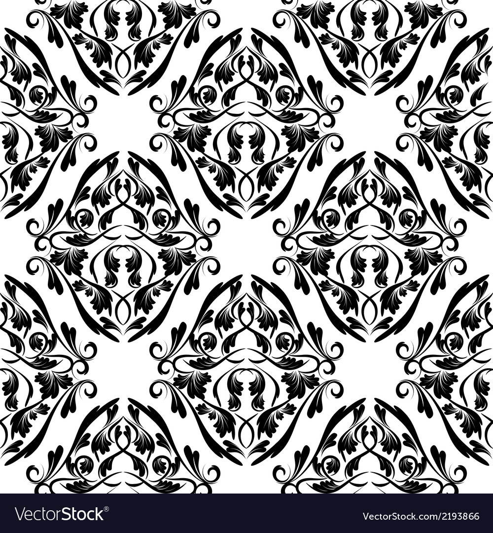 Damask wallpaper Royalty Free Vector Image - VectorStock