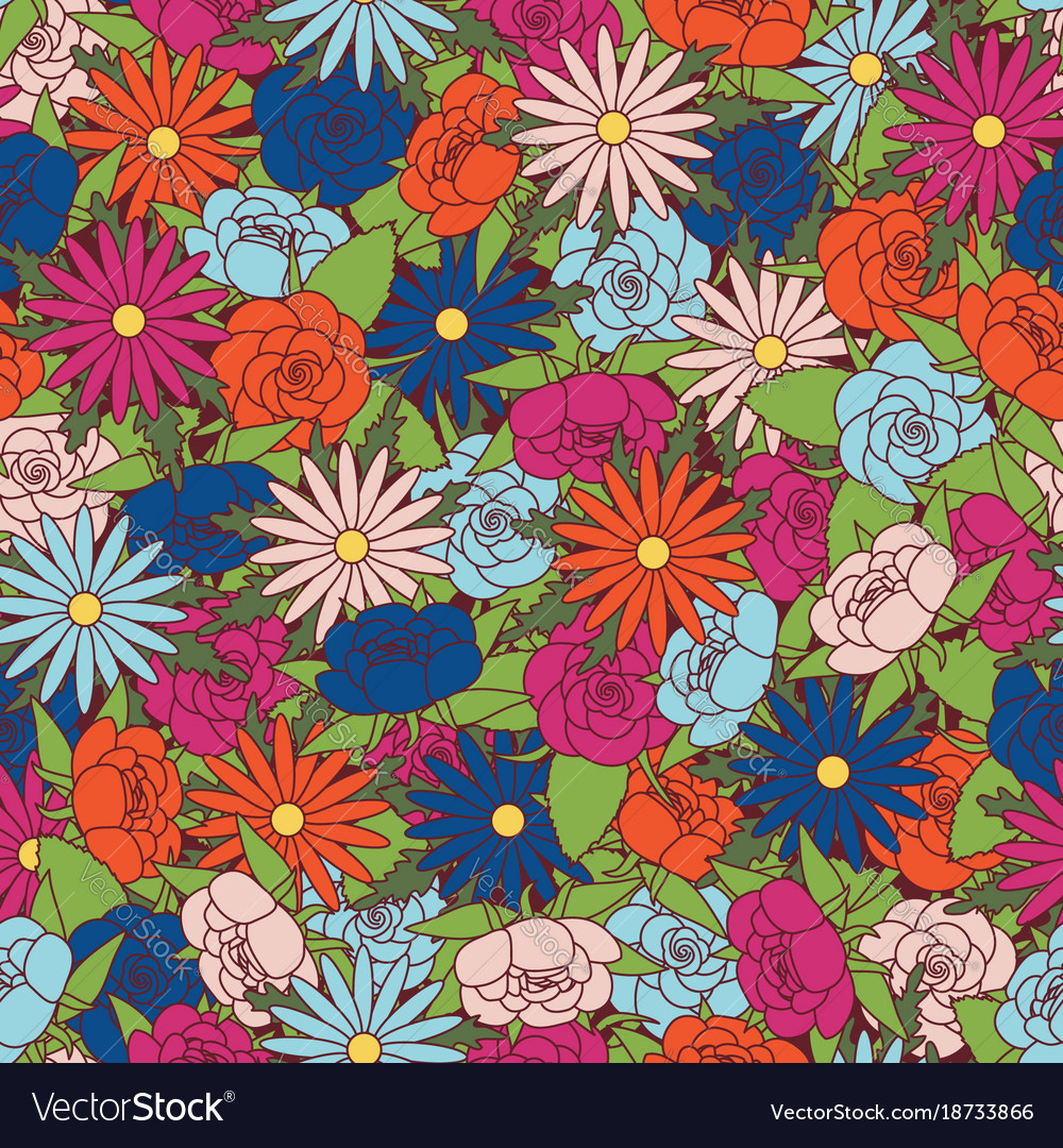 Floral seamless pattern background trend 2018 Vector Image