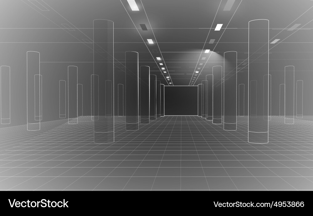 Interior in lines Royalty Free Vector Image - VectorStock