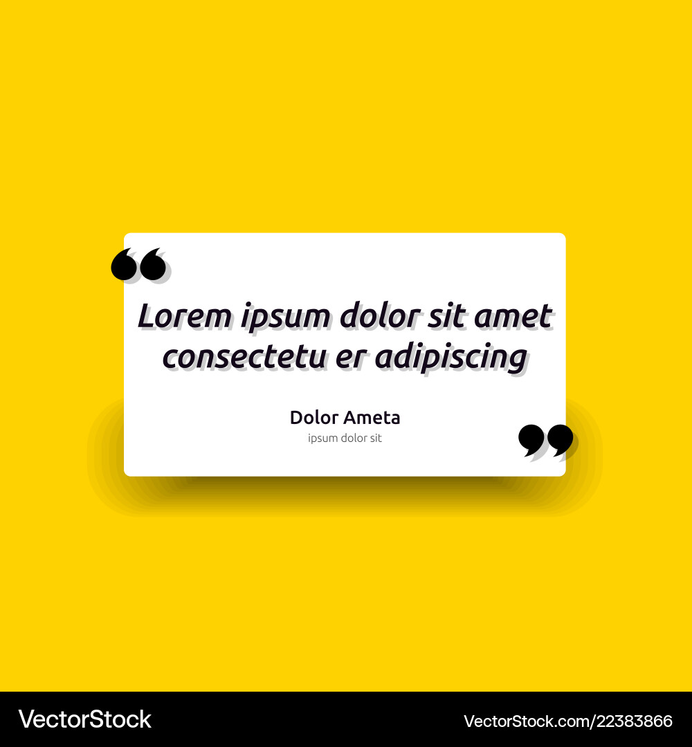 Remark quote text box poster template concept Vector Image