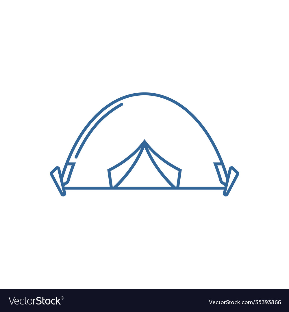 Tent logo design template outdoor logo design Vector Image