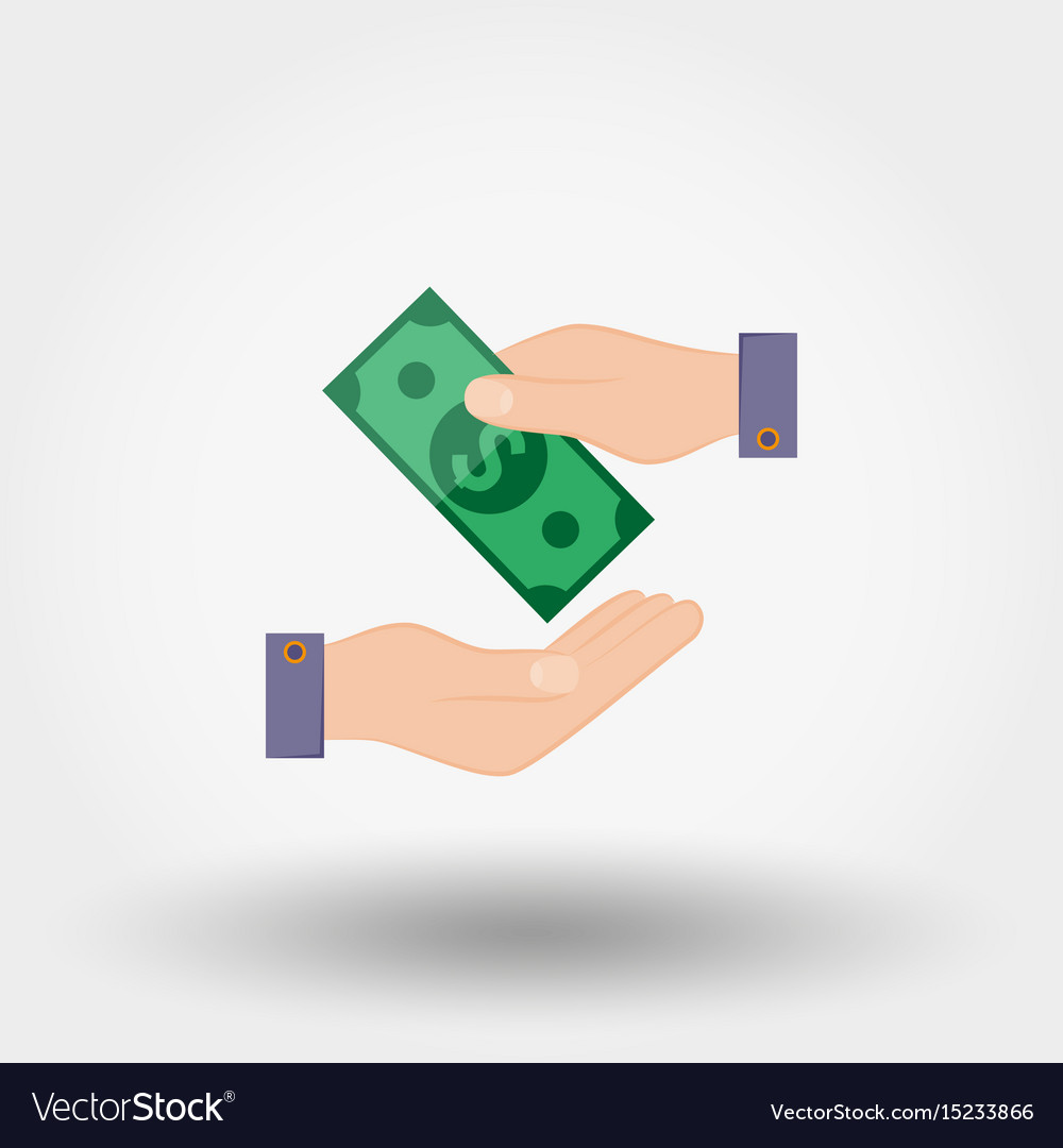 Transfer Money From Hand To Royalty Free Vector Image Transfer Money From Hand To Vector Image