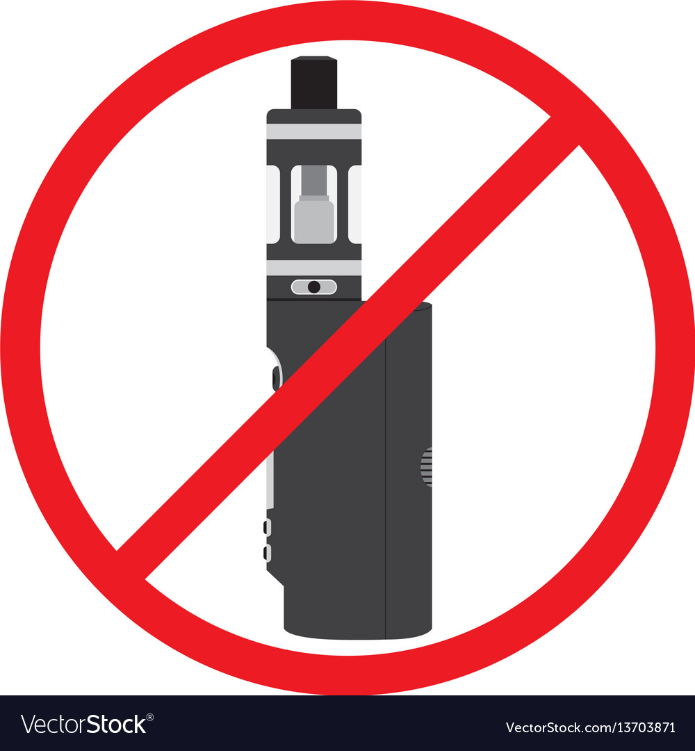 No vape sign prohibition no smoking vaporizer area