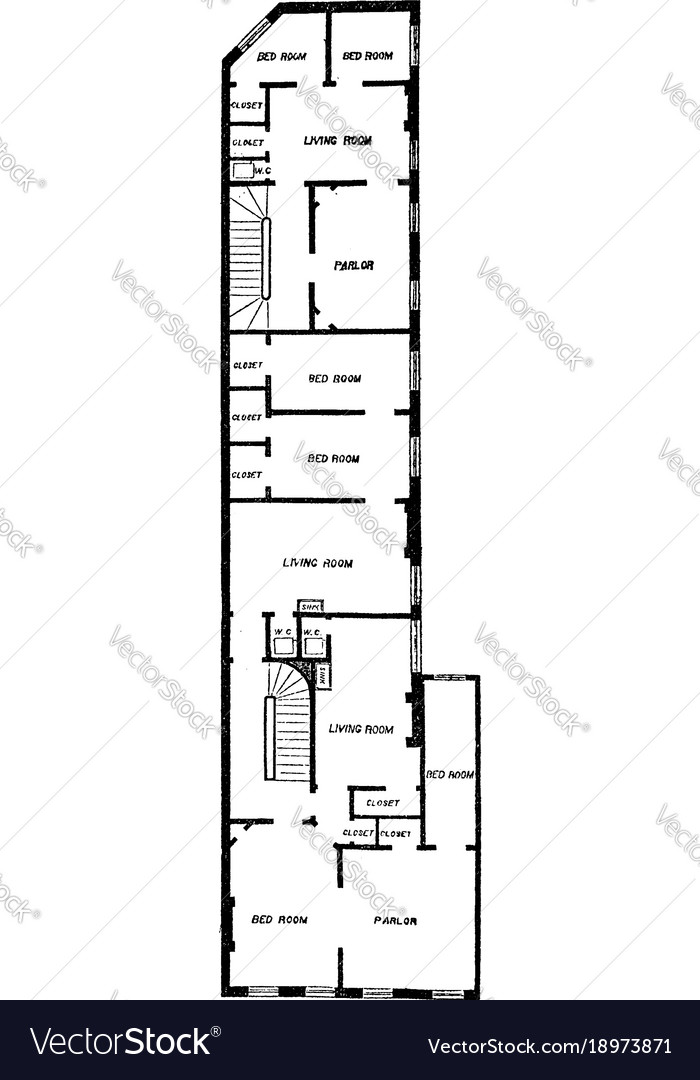 Obergeschoss Plan der Wohnung oder Dienstprogramme Jahrgang