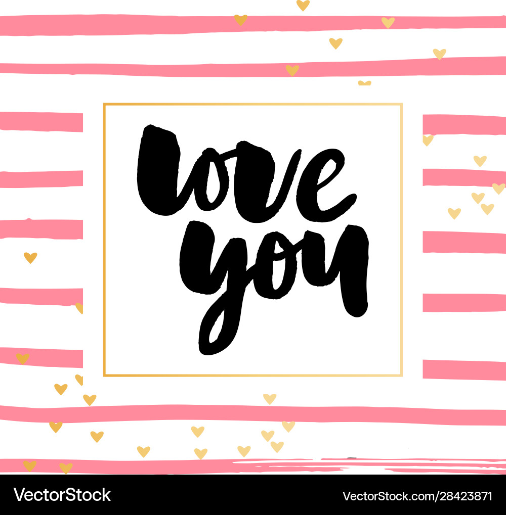 Valentine Poster Card Label Banner Letter Text Vector Image