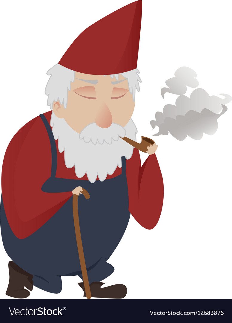 Classic gnome smoking