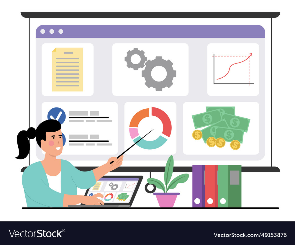 Digital business training Royalty Free Vector Image