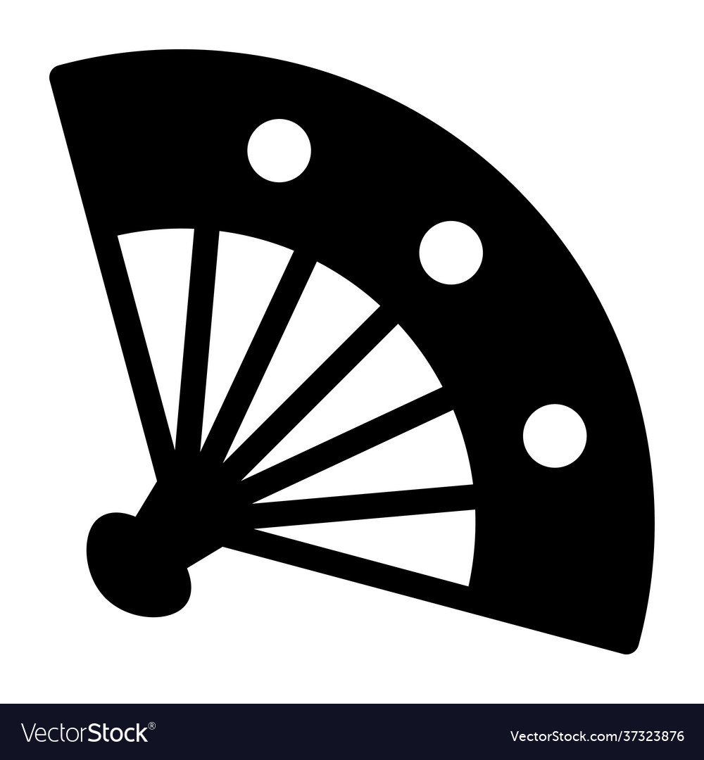 Hand fan Royalty Free Vector Image VectorStock
