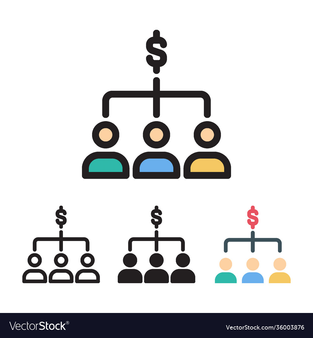 Icon design graphic template 4 style - hierarchy