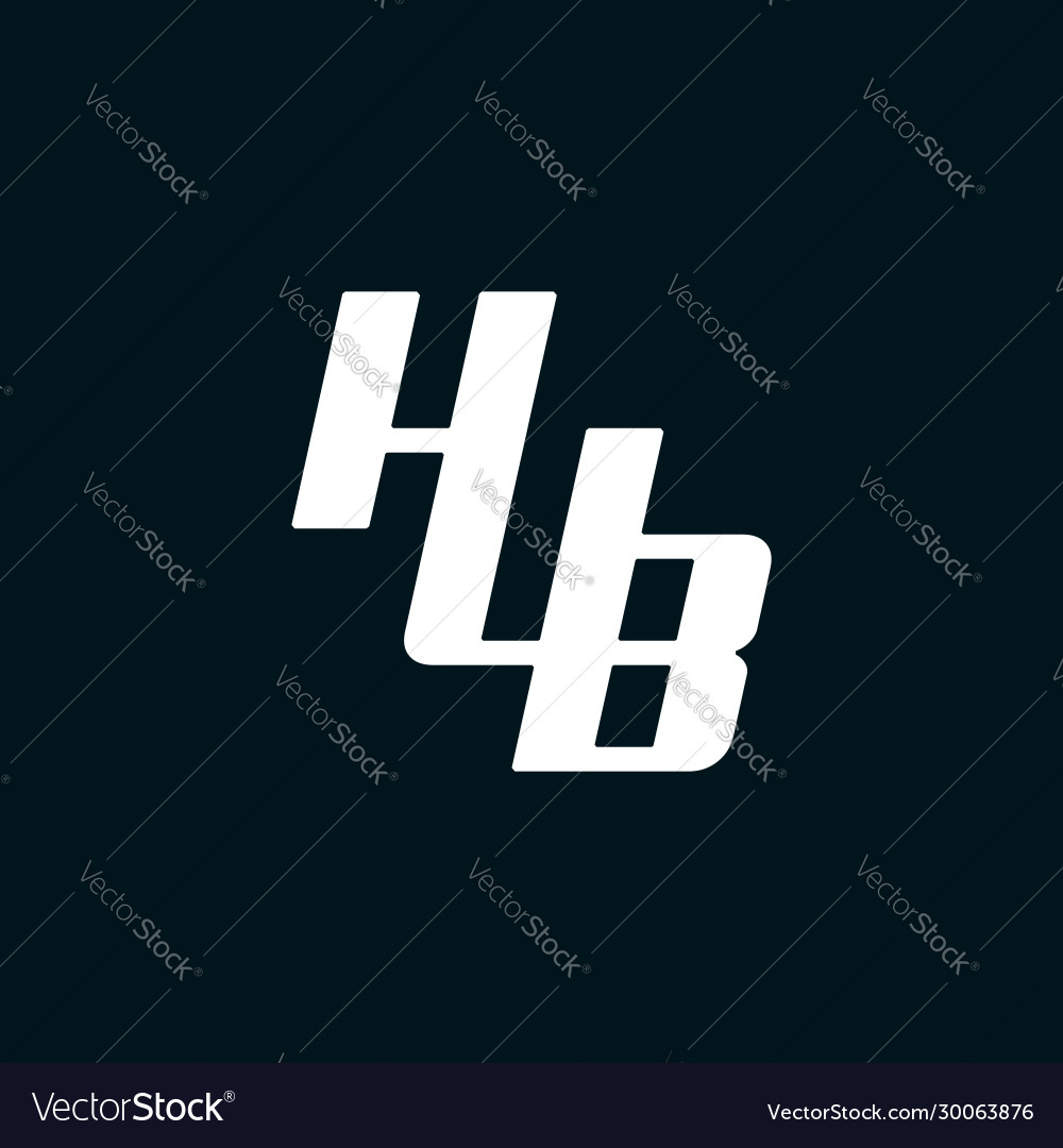 Initial letter hub text logotype template Vector Image