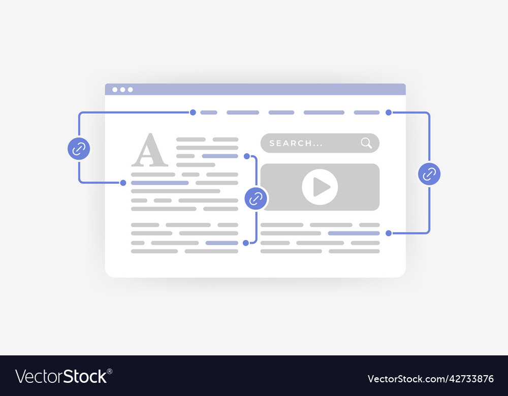 Internal Links Seo Strategy Concept Link Vector Image Internal Links Seo Strategy Concept Link Vector Image