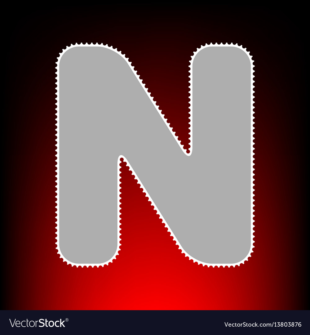 letter n sign design template element postage vector image sign design template