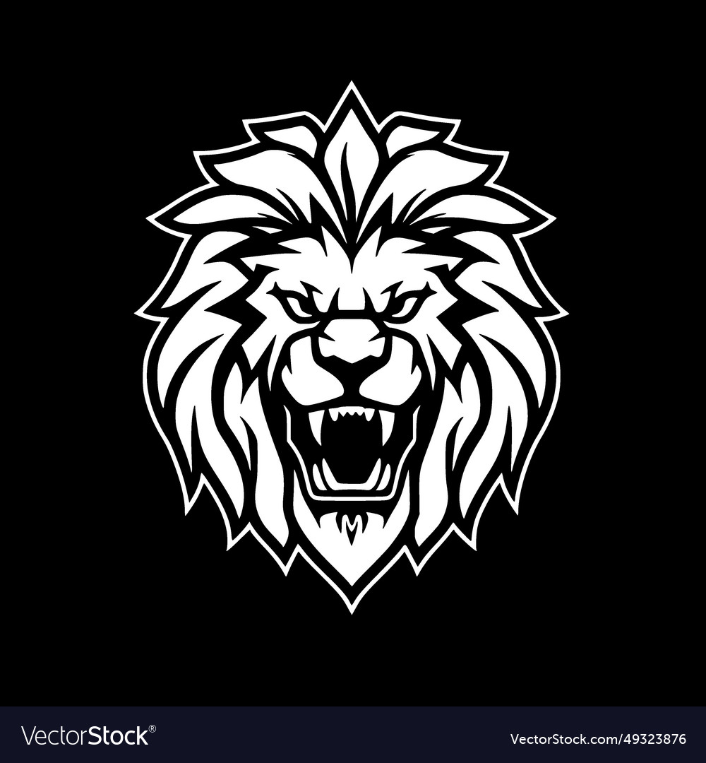 Lion - black and white isolated icon Royalty Free Vector