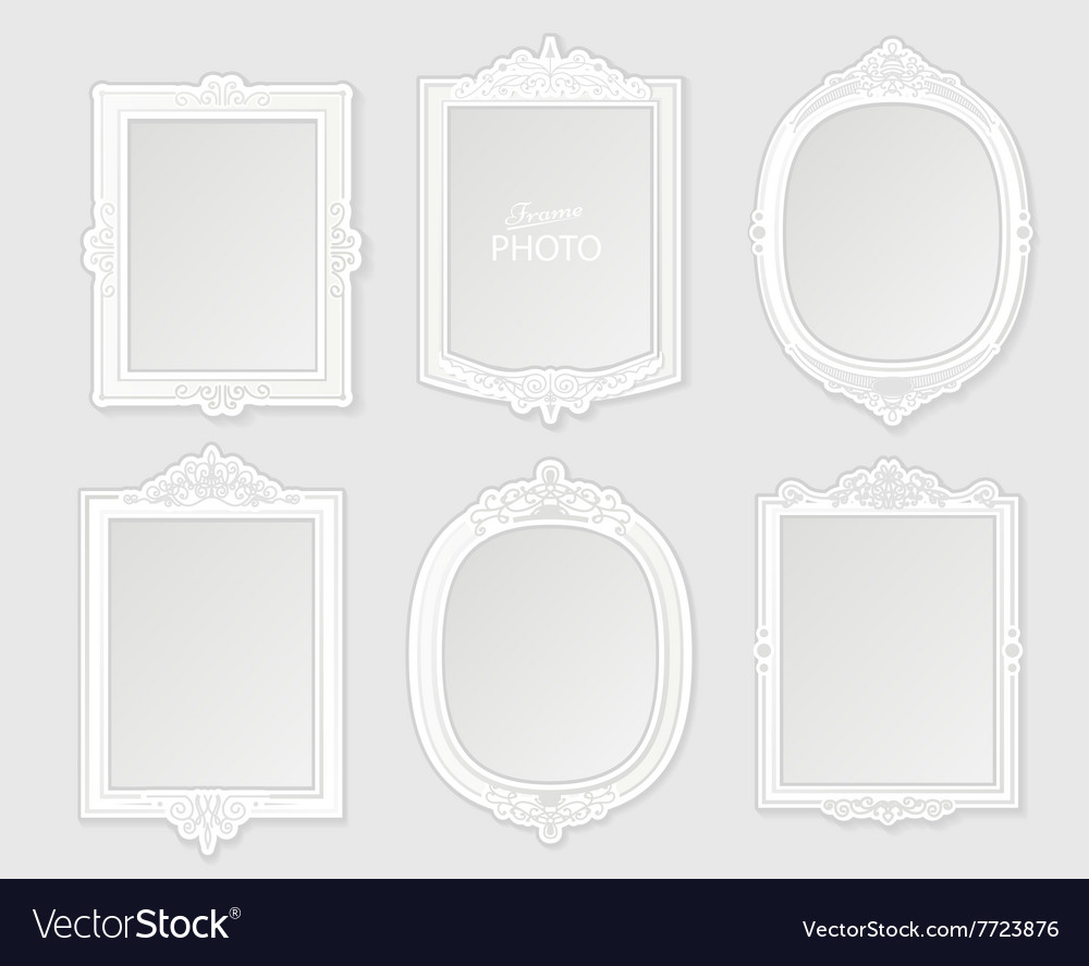 Patterned photo frame Royalty Free Vector Image