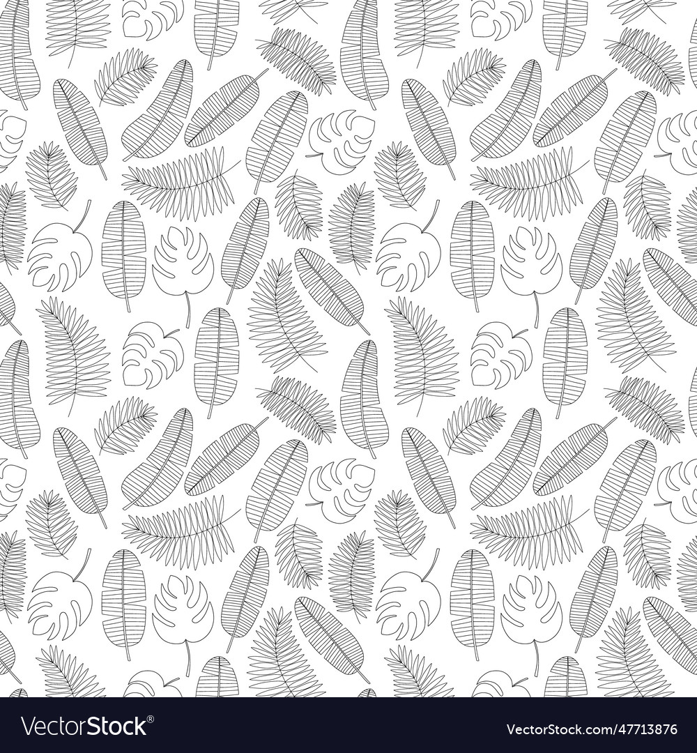 Tropical leaves pattern