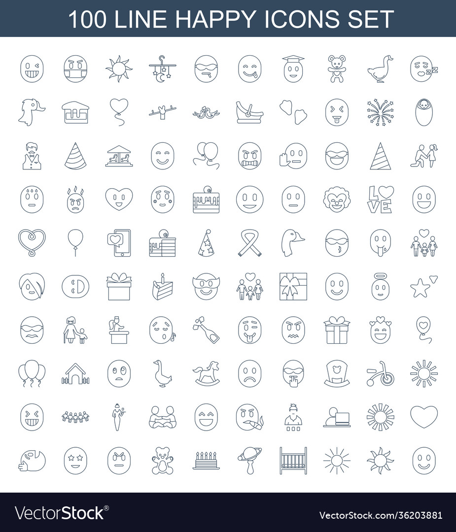 100 happy icons