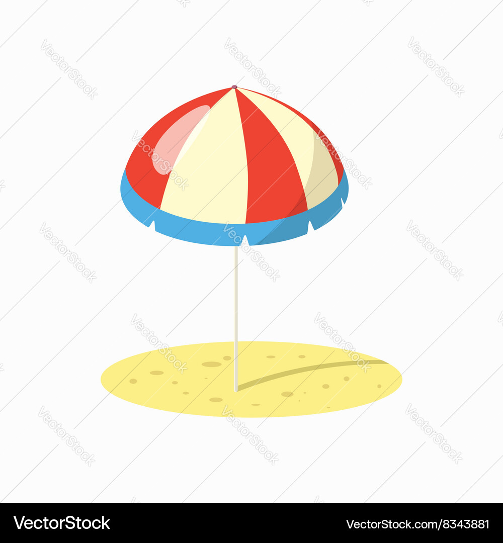 Beach Umbrella Icon Cartoon Style Royalty Free Vector Image
