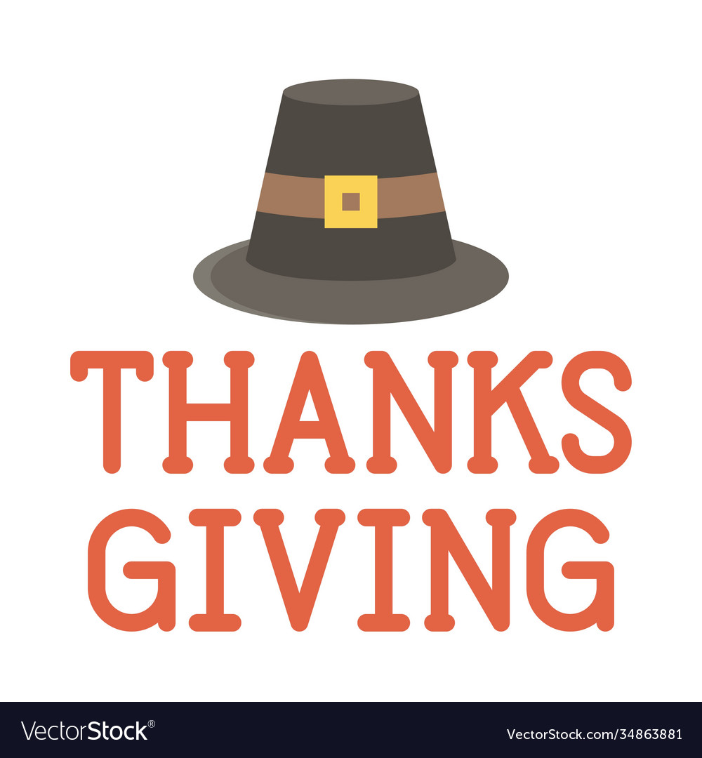 Capotain hat with thanksgiving icon Royalty Free Vector