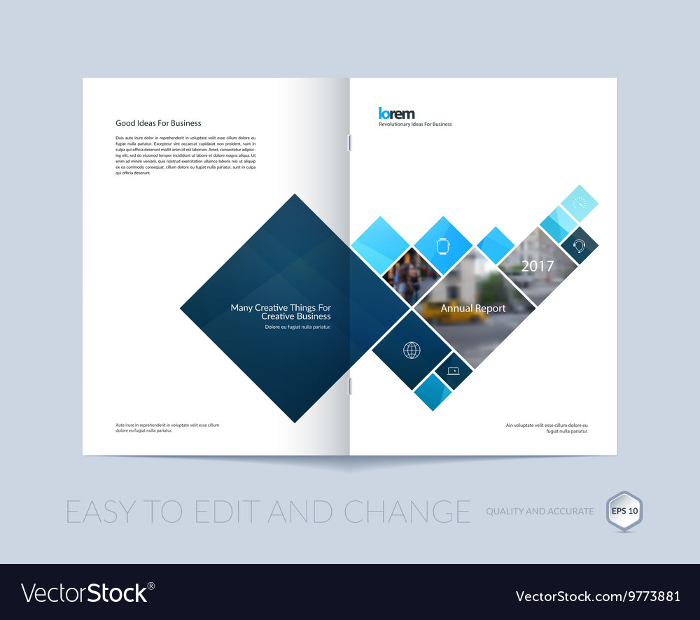 Design for cover annual report brochure